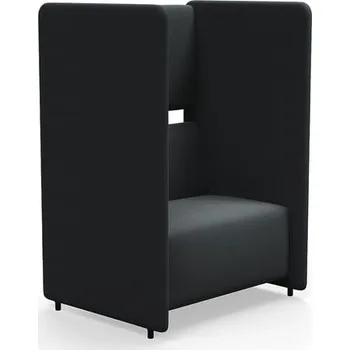 Pohovka Akustické křeslo CLEAR SOUND, 1,5místné, potah Pod CS, antracitově šedá