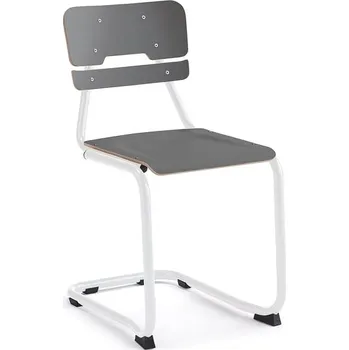 Školní židle LEGERE I, výška 450 mm, bílá, antracitově šedá