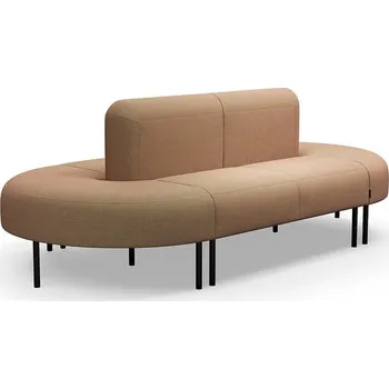 Pohovka Sedačka VARIETY, oválná, potahová látka Blues CSII, tyrkysovo-oranžová