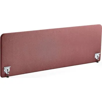 Paraván Stolový paraván ZONE, bílé svorky, 2000X650x36 mm, potah Rivet, červenofialová