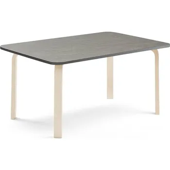 Psací stůl Stůl ELTON, 1400x700x590 mm, bříza, akustické linoleum, tmavě šedá