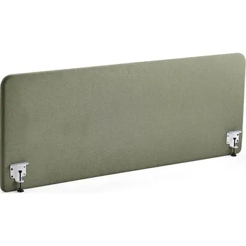 Paraván Stolový paraván ZONE, bílé svorky, 1800X650x36 mm, potah Rivet, zelenomodrá