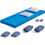 Set EXTRA: matrace z polyesterových vláken a lůžkoviny, modrá