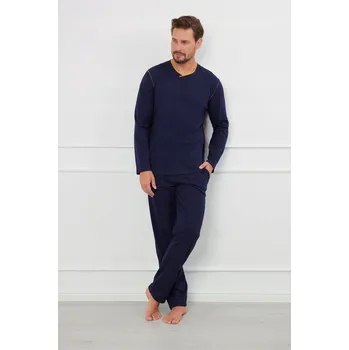 Pánské pyžamo Ludwik pánské pyžamo s dlouhým rukávem a dlouhými kalhotami XXL