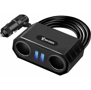 Vakoss Automobile Power Adapter Black Auto