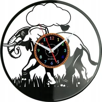 Hodiny Slon Nástěnné Hodiny Vinylová Deska Moderní Dekorativní Narozeniny