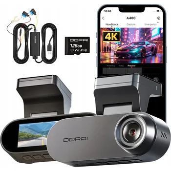 IP kamera DDPAI Pictrey A400 VIDEOREKORDÉR KAMERA AUTOMOBILOVÁ +128GB + HARDWIRE KIT