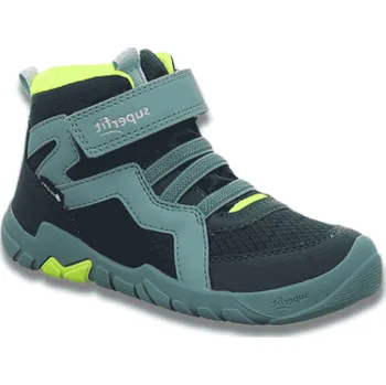 Chlapecké polobotky SUPERFIT Trace dětské celoroční barefoot boty s membránou GORE-TEX, Green Yellow Velikost: 29