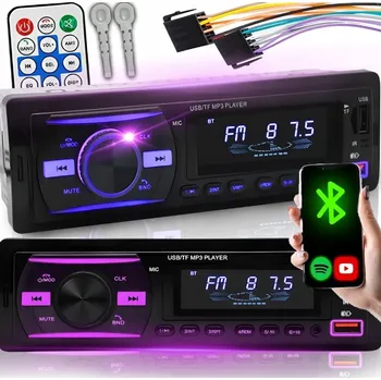 Autorádio Autorádio 1DIN Bluetooth Mikrofon USB SD FM Rádio Příslušenství