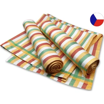 Bambusové utěrky Pruh žlutý 3ks