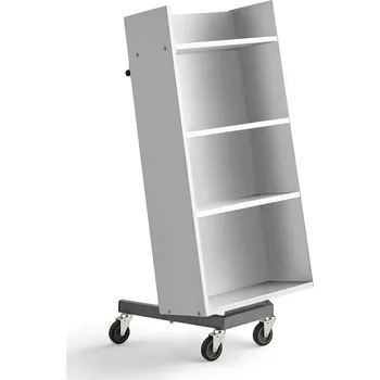 Vozík na knihy LIBER, bílá