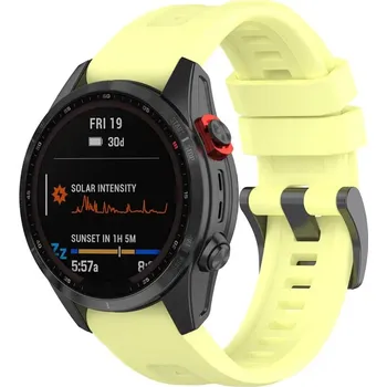 Řemínek na hodinky Jednobarevný Garmin QuickFit řemínek 20mm - Žlutý GRM-GS04-01