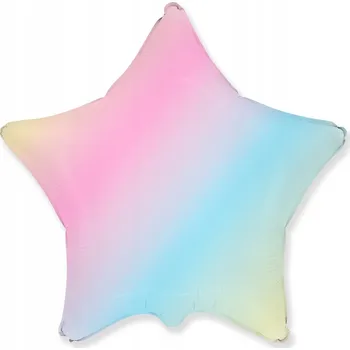 Balónek Fóliový balónek hvězda ombre pastelový 46 cm 1 Ks