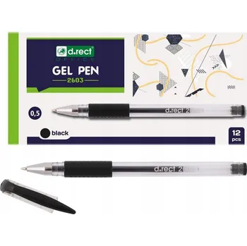 Gelová propiska černé D.rect