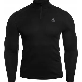 Pánské termoaktivní triko Odlo Active Warm Base Layer s polovičním zipem, černé, velikost 3XL