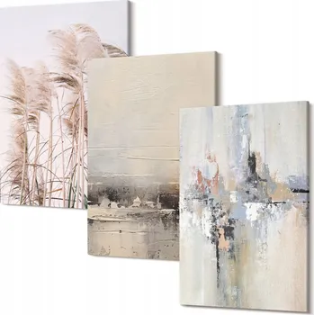 Obraz Sada obrazů na zeď Rostlinné motivy abstraktní vzory 30x20 cm