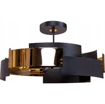 Polozávěsné stropní svítidlo nepravidelného tvaru Lis černé