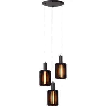 Lucide LAMBRES - Závěsné světlo - 3xE27 - Černá