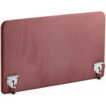 Paraván Stolový paraván ZONE, bílé svorky, 1200X650x36 mm, potah Rivet, červenofialová