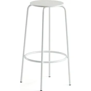 Barová židle Barová židle TIMMY, výška 730 mm, bílé nohy, bílý sedák