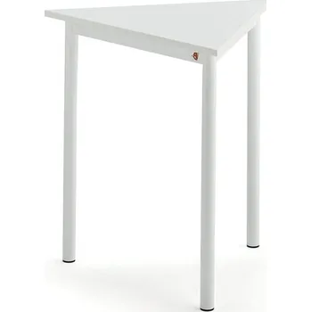 Jídelní stůl Stůl BORÅS TRIANGEL, 700x700x720 mm, bílé nohy, HPL deska, bílá