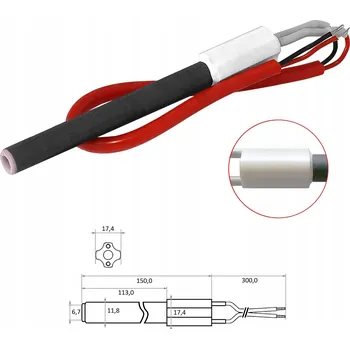 Zapalovač Zapalovač, keramické topné těleso pro biomasu, pelety 350 W