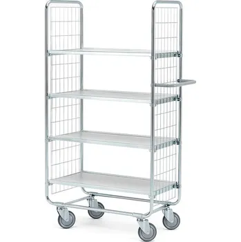 Policový vozík CRAFT, 4 police, 750x425 mm