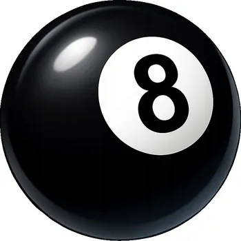 Samolepicí dekorace na vozidlo Fóliová NÁLEPKA na auto | ČERNÁ Koule 8 Bilard 10x10 cm