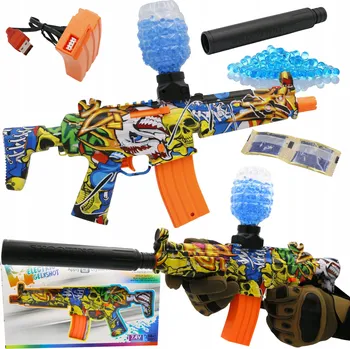 Dětská zbraň PUŠKA NA GELOVÉ KULIČKY VELKÁ BEZPEČNÁ AUTOMATICKÁ STROJNÍ PISTOLE 2 REŽIMY