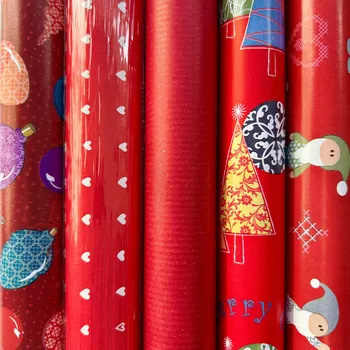 Obraz Balicí papír s motivy Mikulášů na dárky, 57 cm x 10 m, vzor Z