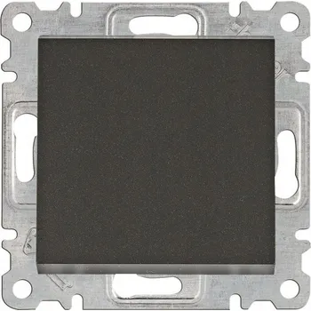 vypínač Hager Lumina Přepínač univerzální/schodišťový černý WL0023