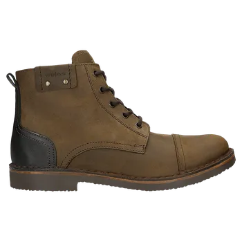 Pánské polobotky Hnědé Pánské Kotníkové Boty Z Kombinovaných Kůží Wojas 2412772 42