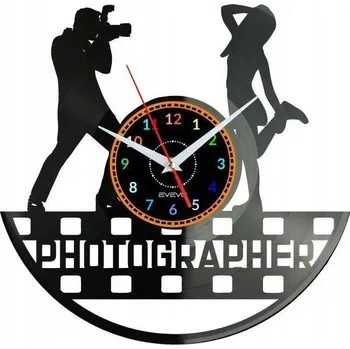 Hodiny Fotograf Nástěnné Hodiny Vinylová Deska Moderní Dekorativní Dárek