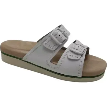 Dámská zdravotní obuv VANIMAR Kožené pantofle na hallux i patní ostruhu–bílé, vel. 36 - 46 vel. 41 - délka vnitřní stélky 26,5 cm