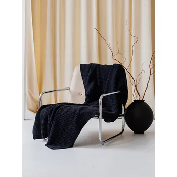 deka Deka Poszyte vlnou 130 cm x 170 cm, černá