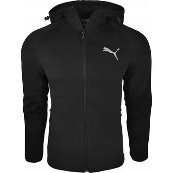 Pánská mikina 3210 PÁNSKÁ MIKINA PUMA NA ZIP S KAPUCÍ KAPSY NA ZIP ČERNÁ M