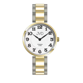 Hodinky JVD Dámské luxusní zlacené titanové hodinky JVD J5033.3