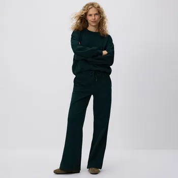 Dámské kalhoty Reserved - Bavlněné teplákové kalhoty - petrolejová - 632GA-67X - 632GA-67X-M