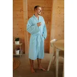 Pánský bambusový župan Kimono, Mlžná modř XL
