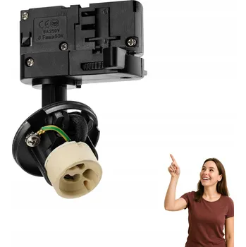 Bodové svítidlo Základna reflektorové kolejnicové lampy Lucas pro Track 3LINE AZ6103 Azzardo