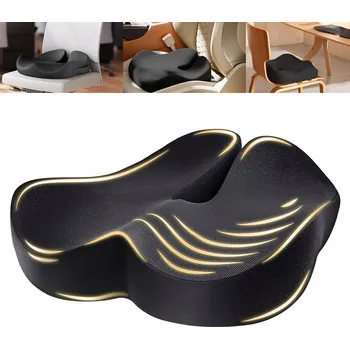 Polštář ORTOPEDICKÝ POLŠTÁŘ NA SEDADLO DO AUTA, ŽIDLI NEBO KŘESLO - PAMĚŤOVÁ PĚNA