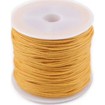 Příze Šňůra bavlněná Ø0,8 mm voskovaná Varianta: 35 žlutá, Balení: 1 ks