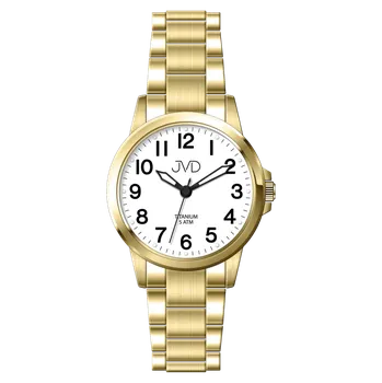 Hodinky JVD Dámské luxusní zlacené titanové hodinky JVD J5035.3