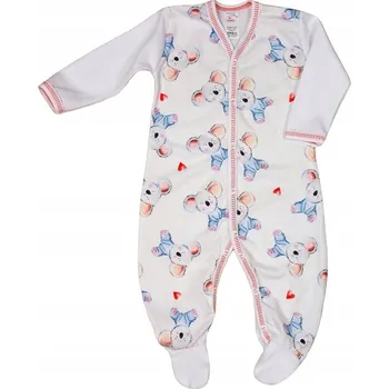 OVERAL Dětské overalové pyžamo s rozepínáním, zdobené, Koala vel. 80 KLEKLE