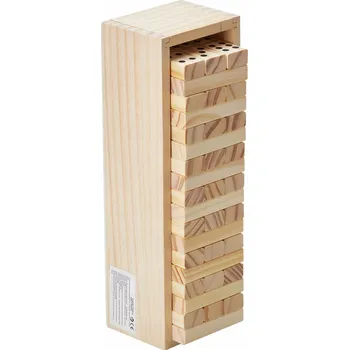 Dřevěná hračka SucceBuy Stavebnice Věž: Dřevěná věž s mnoha možnostmi hry a skládání