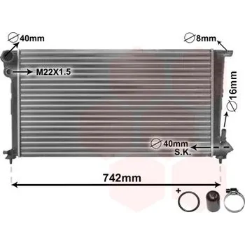 Chladič motoru Chladič, chlazení motoru VAN WEZEL 09002159