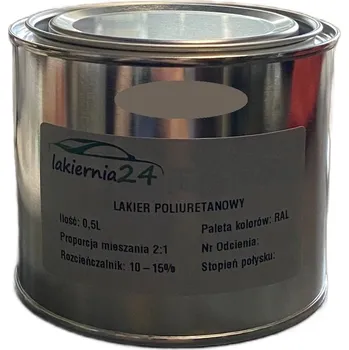 Lak na dřevo Barva Průmyslová polyuretanová barva, polyuretanový lak matný 0,5l 2:1 RAL 7006