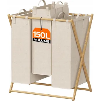 Koš na prádlo Koš na prádlo MONITA Lifewit 150 l béžový