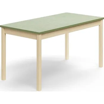 Jídelní stůl Stůl DECIBEL, 1400x700x720 mm, akustické linoleum, bříza/zelenošedá