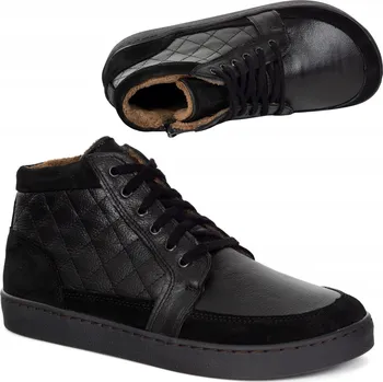 Dámská zimní obuv Dámské zimní barefoot boty kožené Z-B05 černé 39